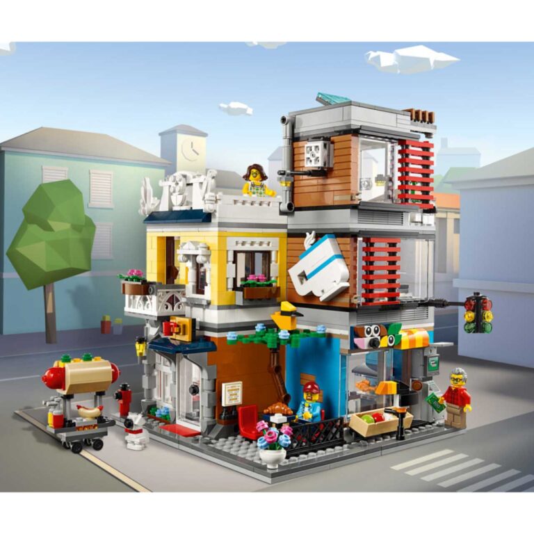 LEGO 31097 Creator Woonhuis, dierenwinkel & café - 31097 1 2 scaled