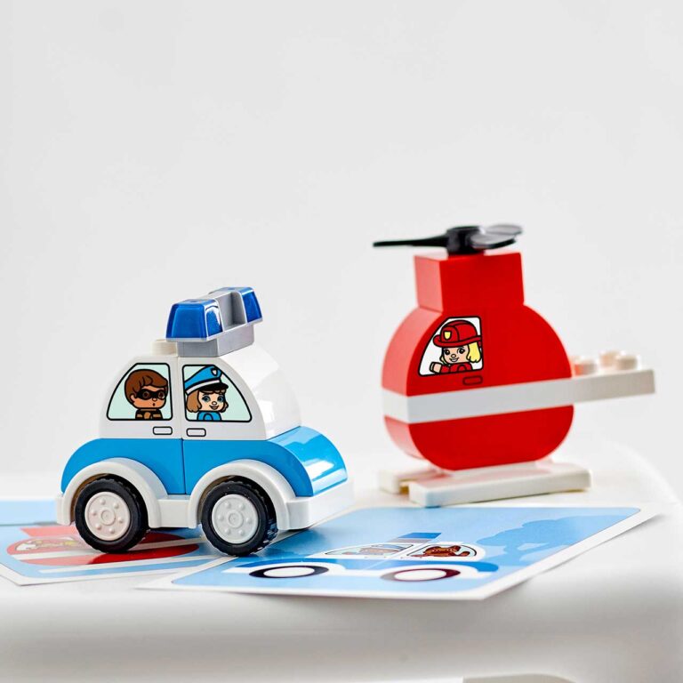 LEGO 10957 DUPLO Brandweerhelikopter en politiewagen - 10957 IntheBox MB