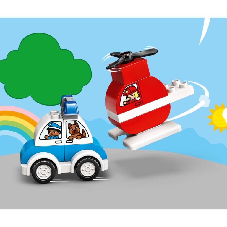 LEGO 10957 DUPLO Brandweerhelikopter en politiewagen - 10957 WEB PRI