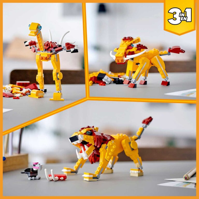 LEGO 31112 Creator Wilde Leeuw - 31112 Creator3in1 1HY21 EcommerceMobile NoText 1500x1500 1