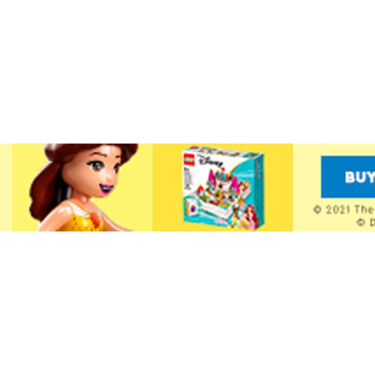 LEGO 43193 Disney Ariel, Belle, Assepoester en Tiana's verhalenboekavontuur - 43193 Heroes 2HY21 DisplayBanner 320x50