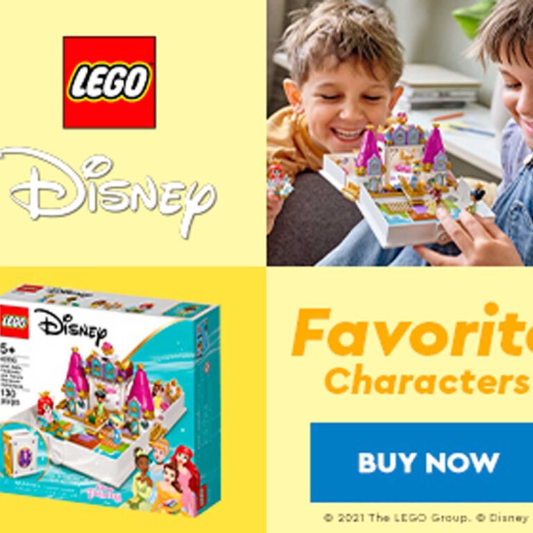 LEGO 43193 Disney Ariel, Belle, Assepoester en Tiana's verhalenboekavontuur - 43193 Heroes 2HY21 DisplayBanner 336x280