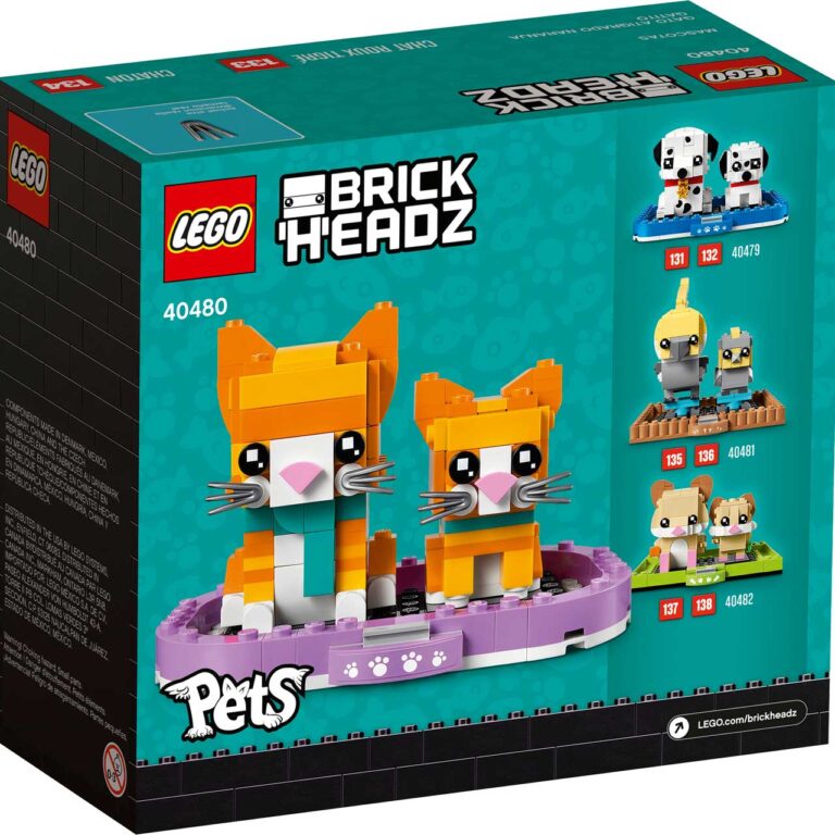 LEGO 40480 BrickHeadz Rode gestreepte kat - LEGO 40480 4