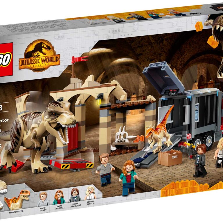 LEGO 76948 T. rex & Atrociraptor dinosaurus ontsnapping