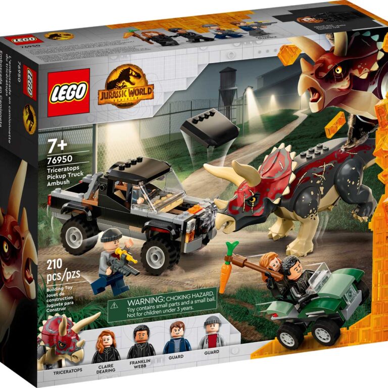 LEGO 76950 Triceratops pick-up truck hinderlaag