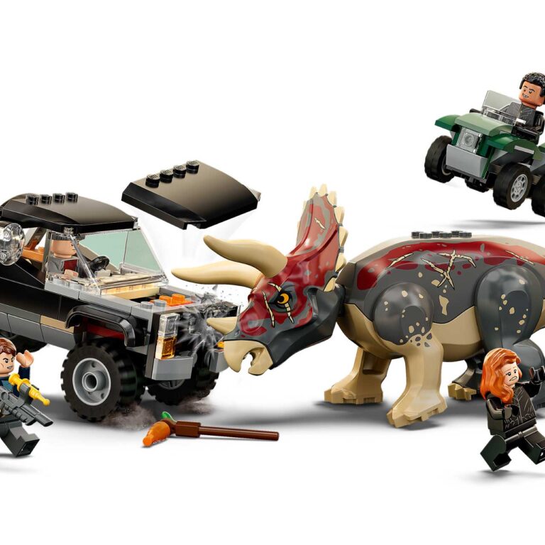 LEGO 76950 Jurassic World Triceratops pick-up truck hinderlaag - LEGO 76950 alt2