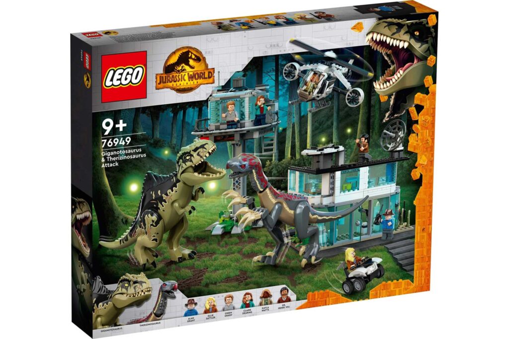 LEGO 76949 Jurassic World Giganotosaurus Therizinosaurus aanval