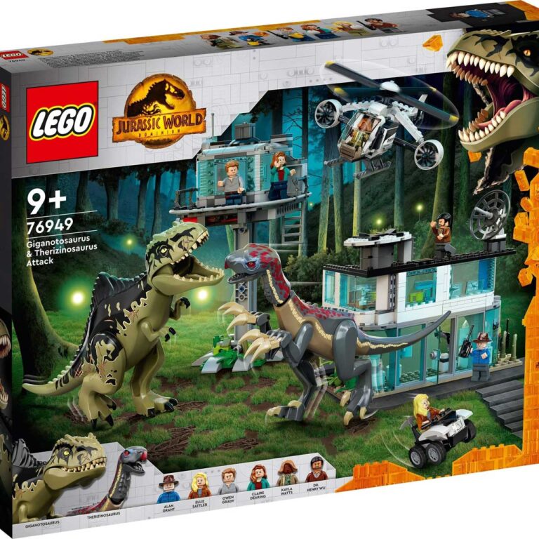 LEGO 76949 Jurassic World Giganotosaurus Therizinosaurus aanval