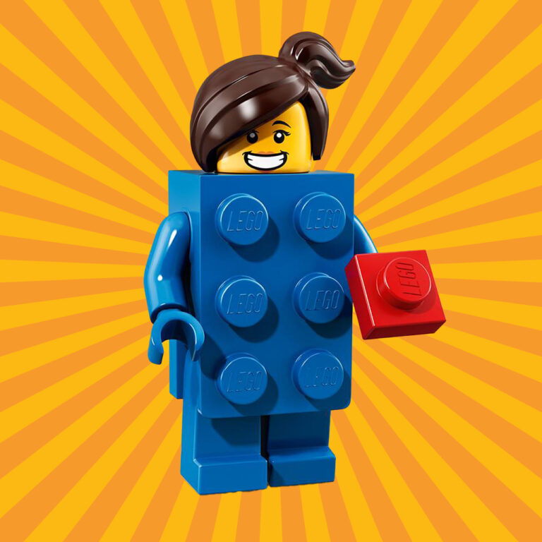LEGO 71021 Minifiguren Serie 18: Feestje - Brick Suit Girl - LEGO 71021 serie18 brickgirl
