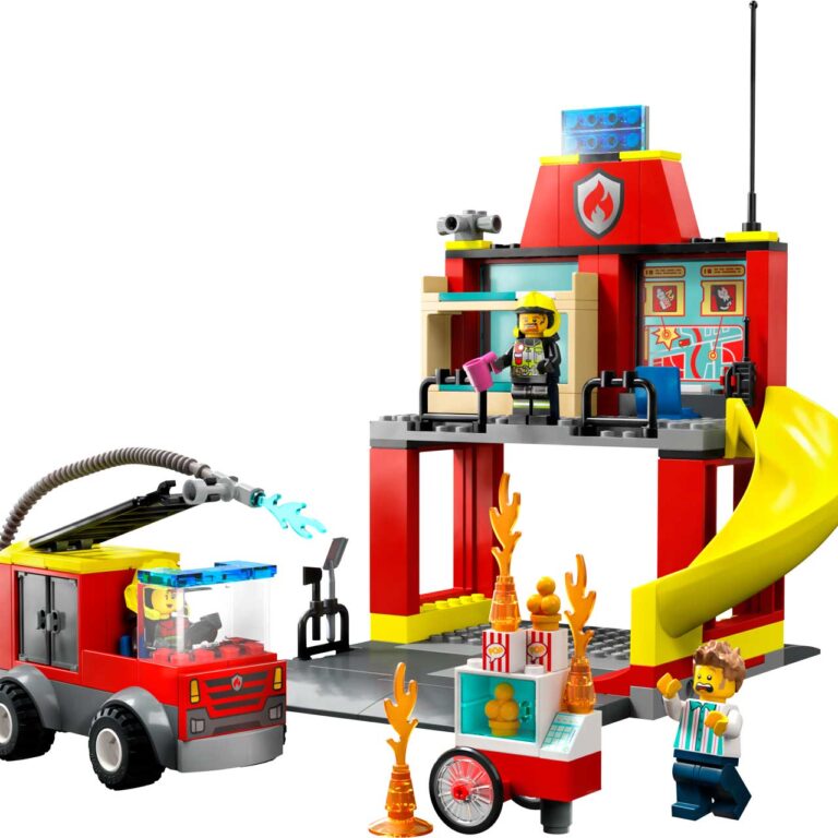 LEGO 60375 City De Brandweerkazerne en de Brandweerwagen - LEGO 60375