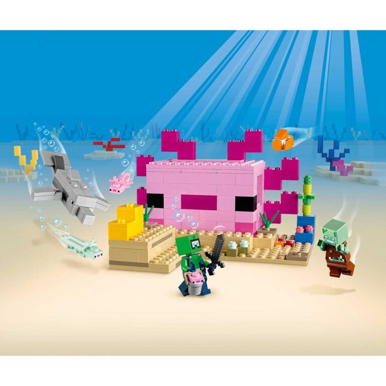 LEGO 21247 Minecraft Het axolotlhuis - LEGO 21247 WEB PRI