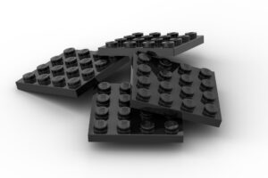 LEGO 4x4 Plate Zwart