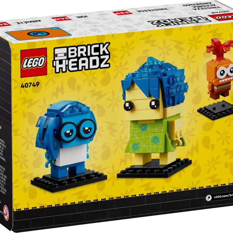 LEGO 40749 Brickheadz Disney en Pixar Plezier, Verdriet en Onzekerheid - LEGO 40749 Box5 v39