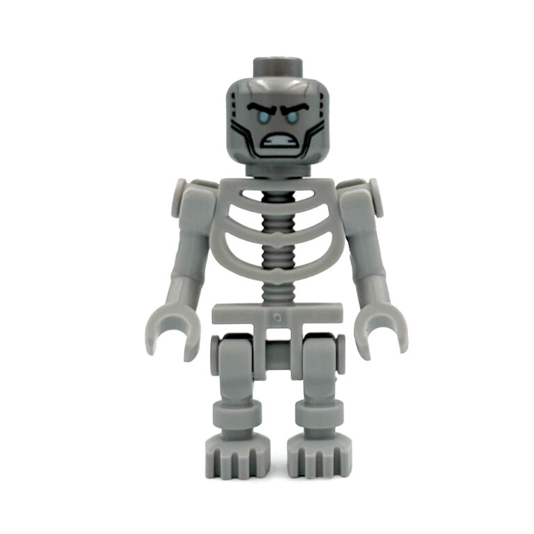 LEGO Skelet Grijs minifiguur - LEGO Skeleton Gray 1a