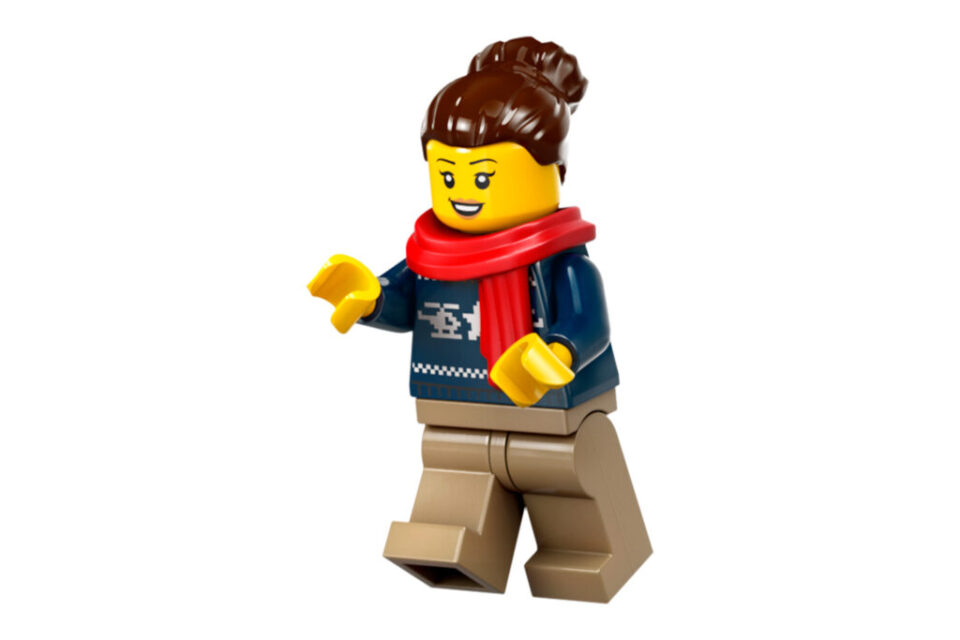 LEGO Vrouw met kersttrui en sjaal