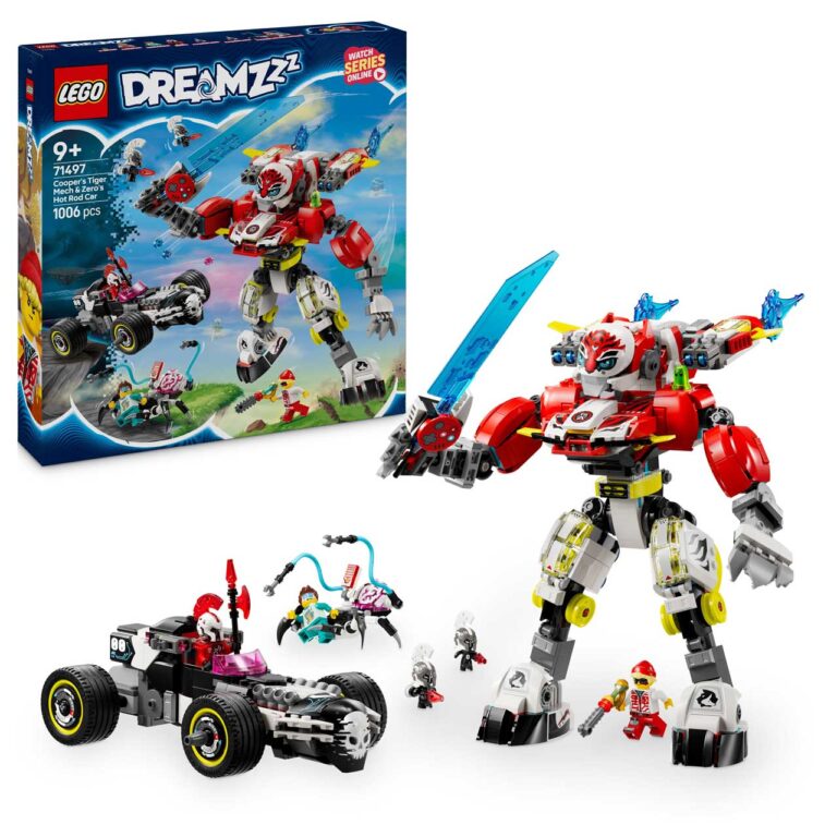 LEGO 71497 Dreamzzz Coopers tijgermecha en Zero's hot rod auto - 71497 boxprod v29 WE sha