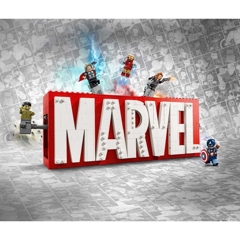 LEGO 76313 Marvel MARVEL logo en minifiguren - 76313 WEB PRI