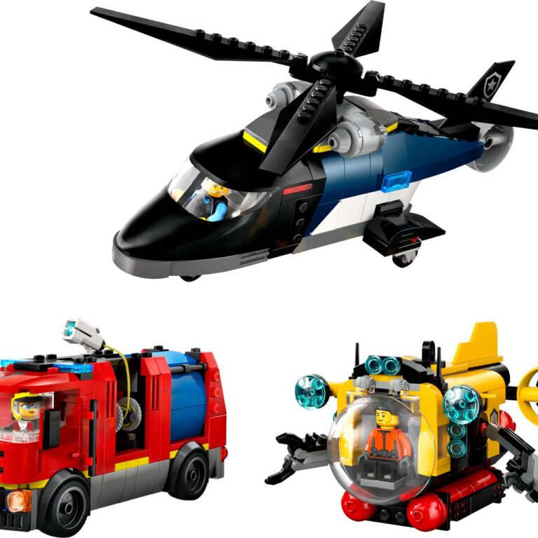 LEGO 60462 City Helikopter, brandweerauto en onderzeeër remix - LEGO 60462 Prod