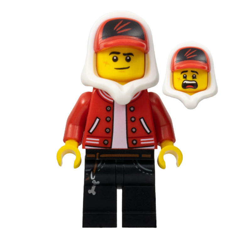 LEGO Jack Davids (Scheve glimlach / Bang) hs018 - Jack Davids Lopsidedsmile scared