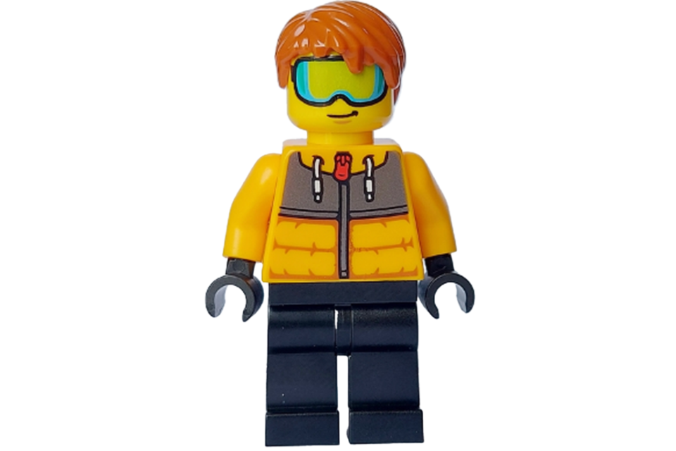 LEGO Man met fel lichtoranje jas (cty 1634)