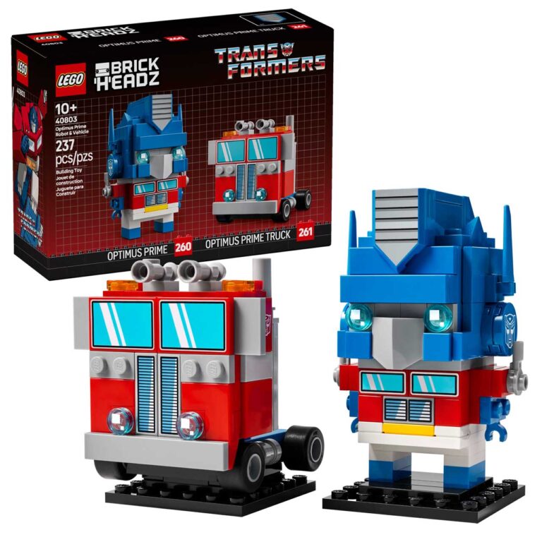 LEGO 40803 Brickheadz Transformers Optimus Prime robot en voertuig - LEGO 40803 boxprod v39