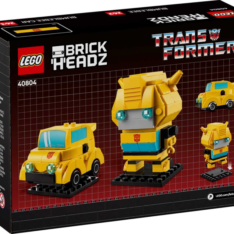 LEGO 40804 Brickheadz Transformers Bumblebee robot en voertuig - LEGO 40804 Box5 v39