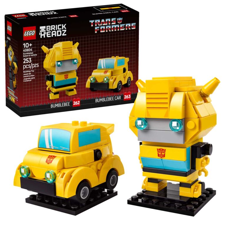 LEGO 40804 Brickheadz Transformers Bumblebee robot en voertuig - LEGO 40804 boxprod v39